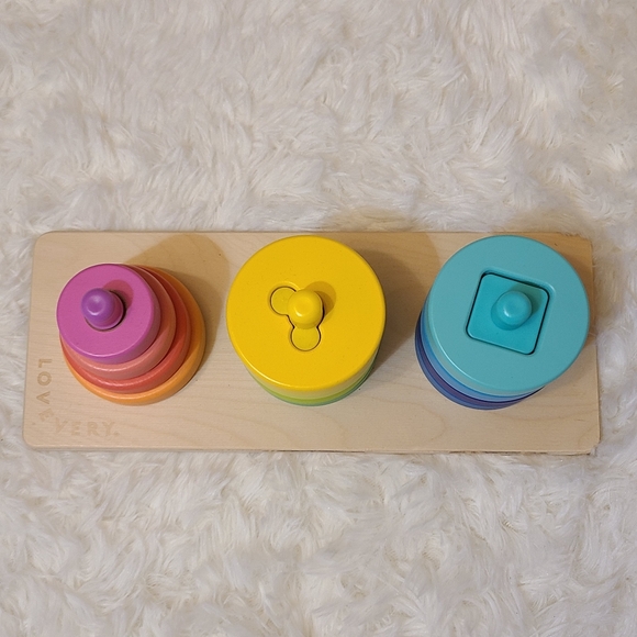 Lovevery Twist & Pivot Pattern Puzzle Montessori Wood Colorful Educational Toy - Picture 2 of 5